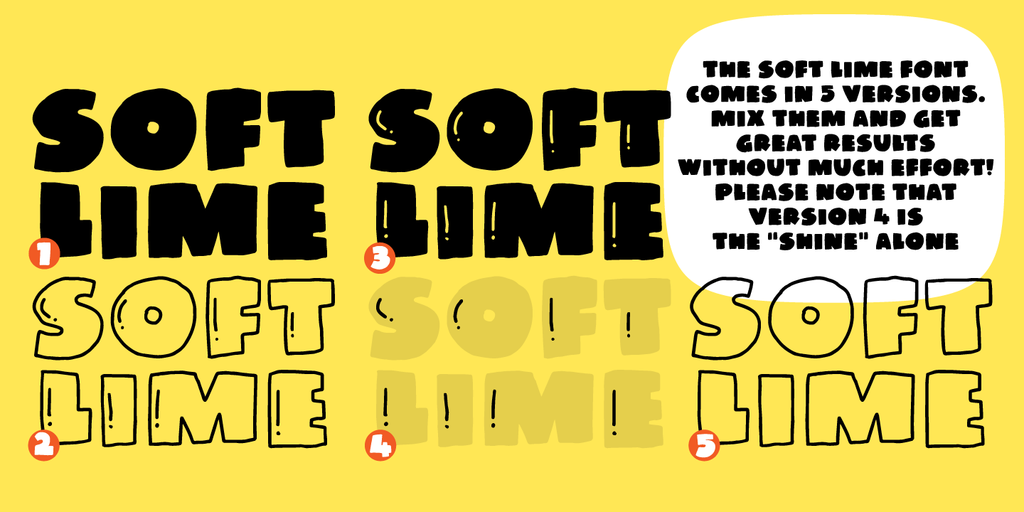 Пример шрифта Soft Lime 5